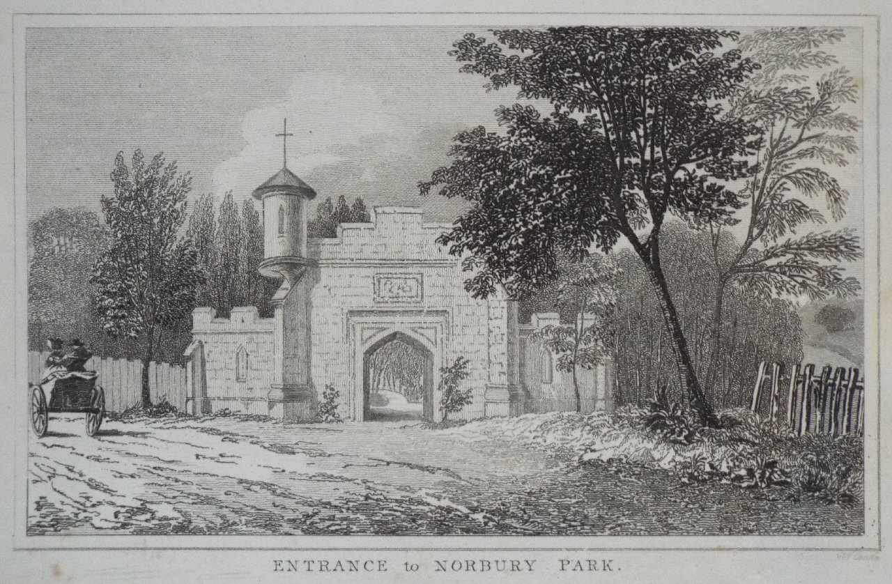 Print - Entrance to Norbury Park. - Cooke